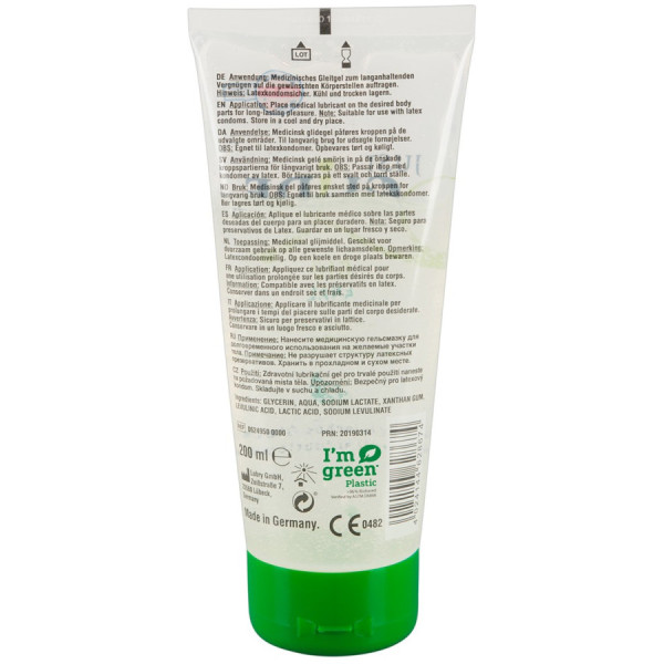 Lubrifiant anal bio 200ml tube écologique 